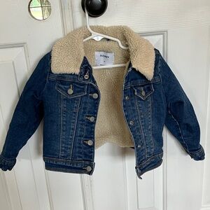 Old Navy Denim Jacket with Cream Fleece